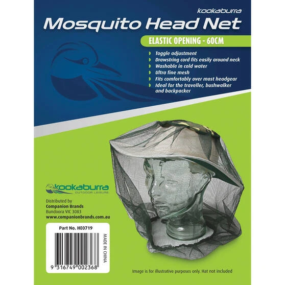 Elemental Mosquito Head Net Drawstring 60cm 3 Elemental Mosquito Head Net Drawstring 60cm