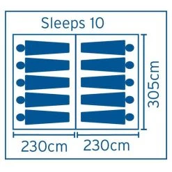 Wanderer Goliath II Dome Tent 10 Person 53 Wanderer Goliath II Dome Tent 10 Person -Skeeter Hawk Shop BCF 383996 25 hi res