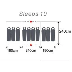 Wanderer Nightfall Dome Tent 10 Person -Skeeter Hawk Shop BCF 578130 06 hi res