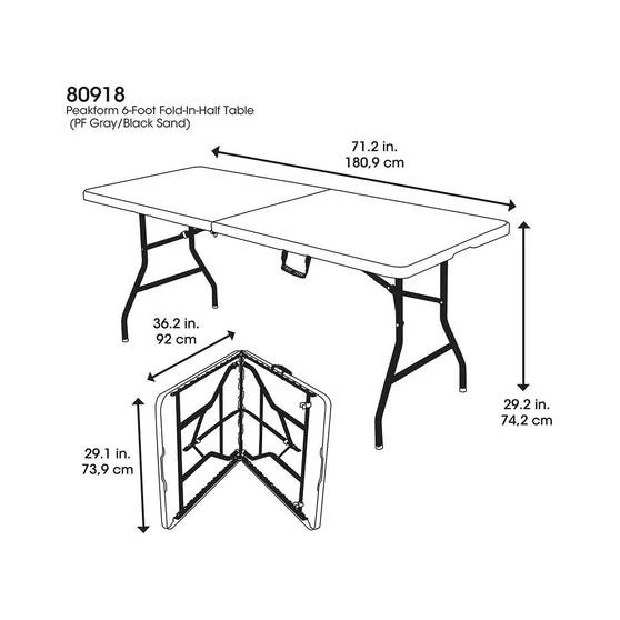 Peakform 6ft Centrefold Blow Mould Folding Table 6 Peakform 6ft Centrefold Blow Mould Folding Table - Image 4