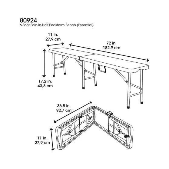 Peakform 6ft Centrefold Blow Mould Bench Seat 6 Peakform 6ft Centrefold Blow Mould Bench Seat - Image 4