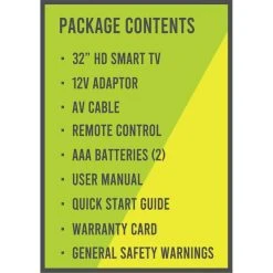 Altius Smart TV 32 Inch 240/12V -Skeeter Hawk Shop BCF 636750 05 hi res